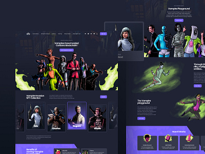 UI Design for Design Studio artists blockchain comics crypto crypto design design designstudio interface nft studio ui vampire web3