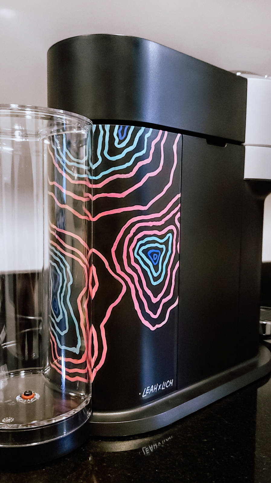 Custom Coffee Machine Art Happy Hearts Indonesia x Nespresso by Leah