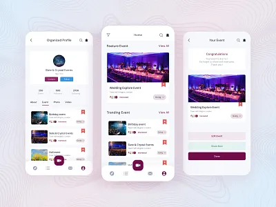 Event Management Mobile App android app design branding celebration event event booking event management event planner event planner app interaction design mobile app design mobile ui design online booking party planner schedule schedule management trending ui design ux design wedding