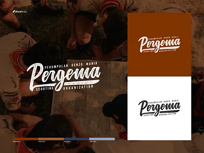 Pergema_Logotype brand branding branding design design distressed graphic design grunge grunge logo logo logo organization logotype modern logo organization logo retro retro logo scout scout logo vector vintage vintage logo
