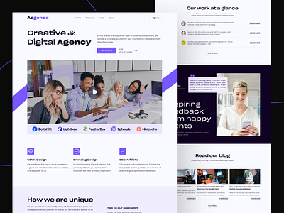 Digital Agency: Landing Page agency business clean company corporate creative agency digital agency home page landing page marketing minimal modern studio ui web website