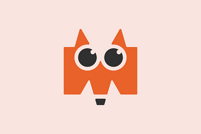 Letter M Fox Logo animal branding fox head fox letter m logo logobusiness logoforsale