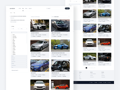 Car Advertisement List Page animation app branding car clean design graphic design hero homepage illustration landing landing page logo product site ui ux webdesign website white