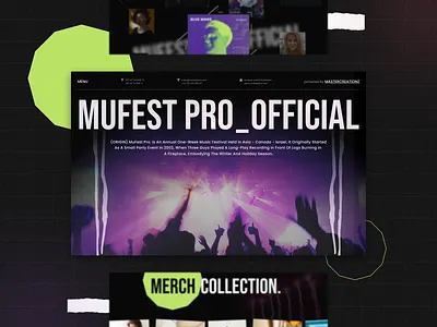 MuFest Pro landing page design for a music festival. asia music fest branding creative design event design website fest india music fest landing page landingpage design master creationz modern mufest music event website music fest typography ui website design