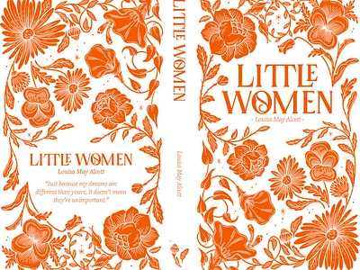 Little women cover illustration, typography & pattern arabesque botanic copper design edition flowers foil illustration lettering lines print typography