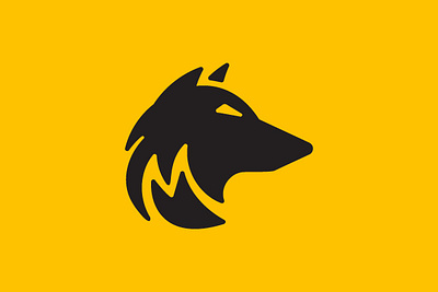 Modern Wolf Letter M Logo animal branding businesslogo design hunter logo logoforsale sport wolf