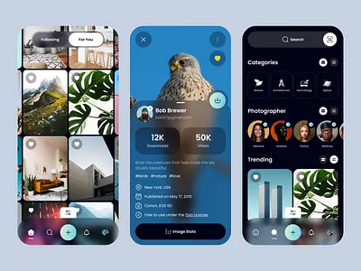 OYO - Stock Photos App agency app camera categories download hire image minimal modern ui photo stock site photographer photography photos photostock picture skills stock site ui upload ux