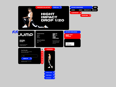 Jump — Website Design Concept branding design ecommerce fashion graphic design identity logo logotype shop sportswear typography ui vector web design website women