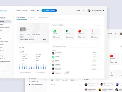 DDirect Money bank branding design interface ui uidesign uiux