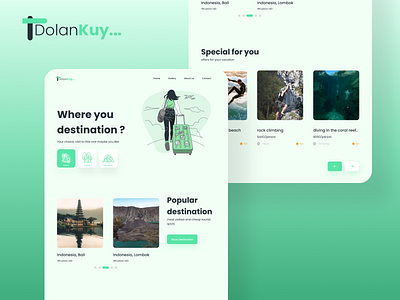 Travel Site UI Design branding design graphic design logo typography ui