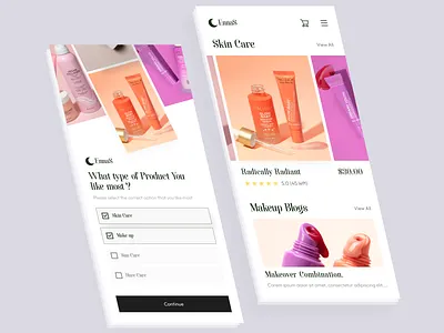Beauty Product app beauty beauty alon beauty product beauty shop cart clean cosmetics cosmetics store cosmetology design e shop ecommerce ecommerce app makeover mobile app shopping skincare app ui uiux user interface