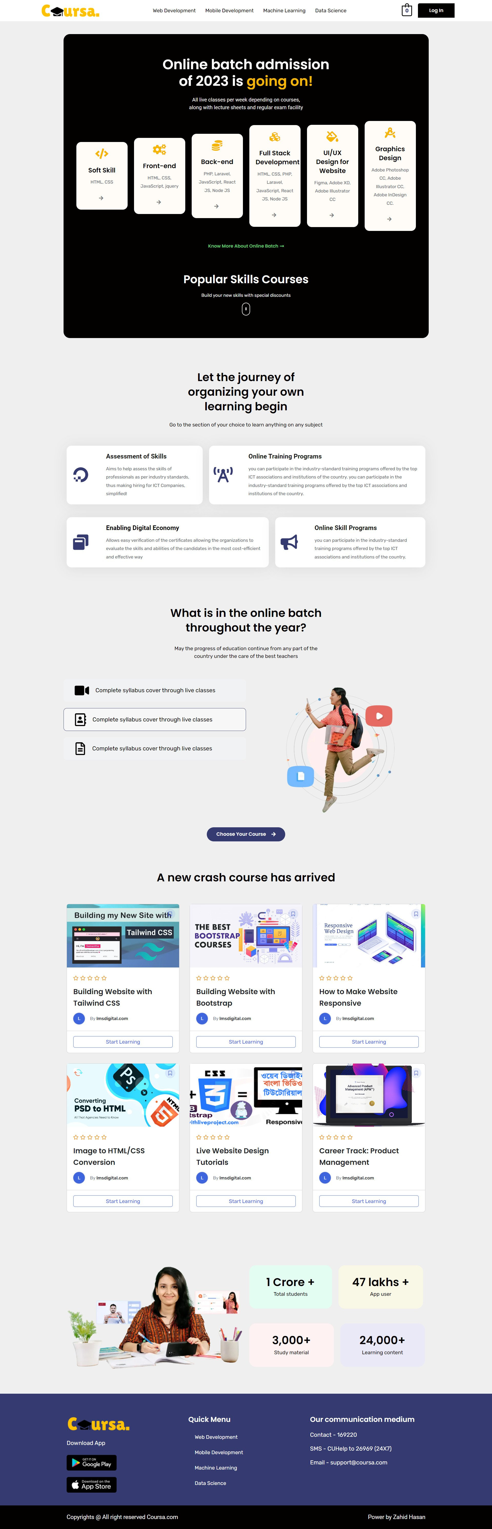 LMS eLearning website Landing Page by Zahid Hasan agency lading page agency website astra theme customize branding design elearning landing page elearning website desing elementor elementor pro lms website theme customization tutor web woocommerce wordpress wordpress customization wordpress web design
