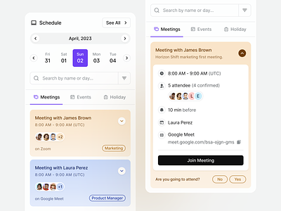 Schedule Details • AlignUI Design System design design system events hr hr management human resources meeting product design typography ui user experience user interface ux