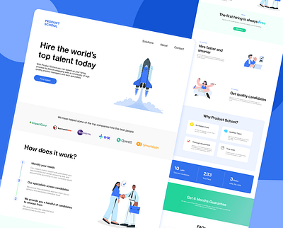 Product Page concept desktop ui growth school illustration landing page product website