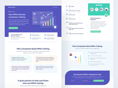 Secureframe - HIPAA Training Page cta graphic design header icons illustration landing page website