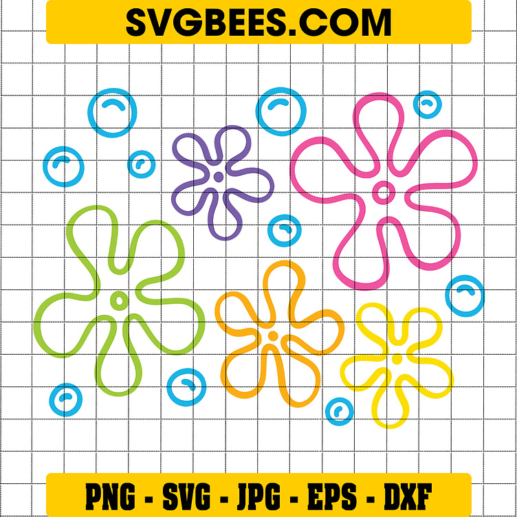 Spongebob Flowers SVG by SVGbees: SVG Files for Cricut - Get Premium