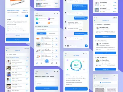 Health Care Mobile App blue bmi check app corona corona check app covid 19 doctor app ecommerce health care services health product app heart app landing page medicine ecommerce mobile app online doctor online medicine app telemedicine app ui ui ux user experience user interface design