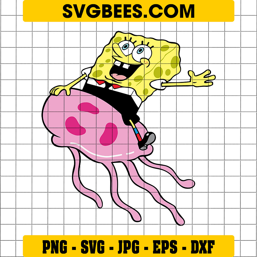 Spongebob Jellyfish SVG by SVGbees: SVG Files for Cricut - Get Premium