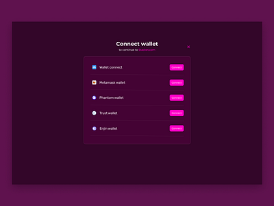Stacket - Connect wallet crypto defi ethereum liquid staking liquidity staking dapp ui web3