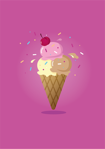 Ice Cream concept art design digital art digital painting illustration logo vector vector art