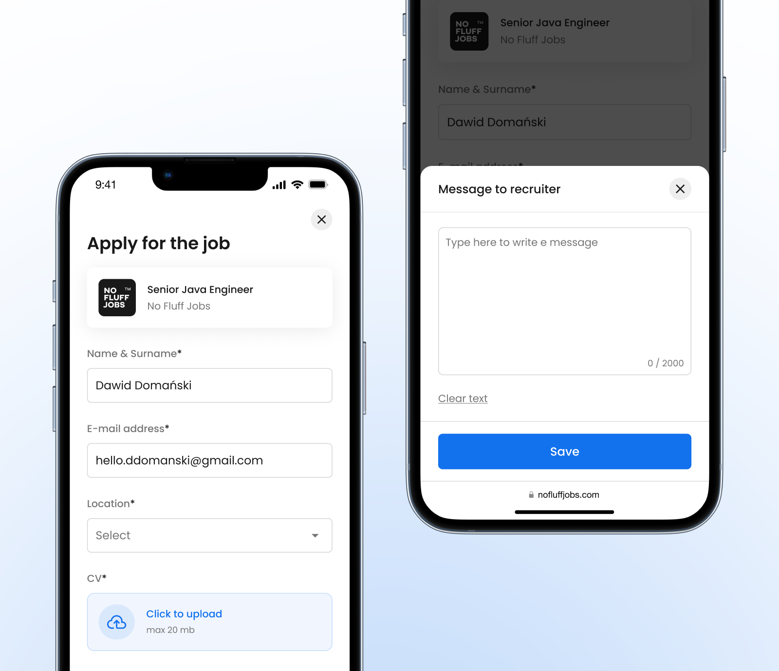Application Form application blue cta cv dropdown input mobile modal overlay popup textfied ui ux