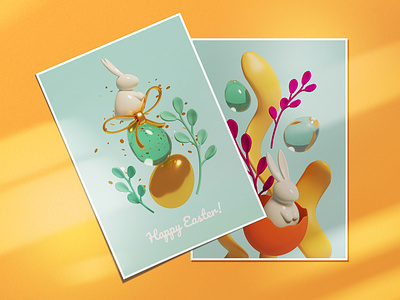 Easter 3D Illustration 3d 3d art 3d illustration april design easter easter bunny easter egg holiday illustration style