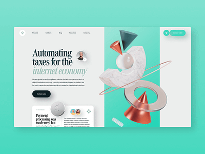 Automating taxes for the internet economy | Hero Screen branding business design economy finance graphic design illustration interface investment landing page marketing money startup taxes ui user experience ux web design website website design