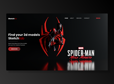 Miles Morales 🕸🕷 3d blender branding design sketchfab web design