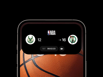 NBA Live Dynamic Island animation application design basketball app dynamic island game stats mobile application mobile design motion design nba app product design score ui uiux