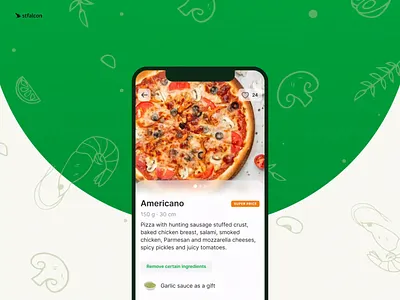 Food Ordering App. Product Page | Smile Food animation app delivery food food delivery food ordering app foodapp green mobileapp mobileapplication pizza ui ux