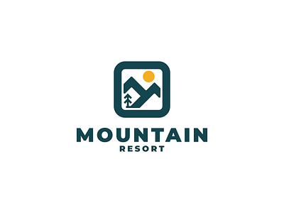 Mountain Resort Available in Logoground brand branding design graphic design illustration logo motion graphics mountain resort ui ux vector