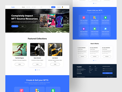 NFT Marketplace Design ai chat gpt clean design crypto design hero banner interface design marketplace minimal nft design nft landing page nft website nfts home page ui design