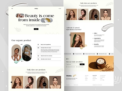 Skincare-Beauty Landing Page / Web UI branding cosmetic cosmetic product dribbble e commerce jabel landing page makeup minimal product skin skin care store web web design website