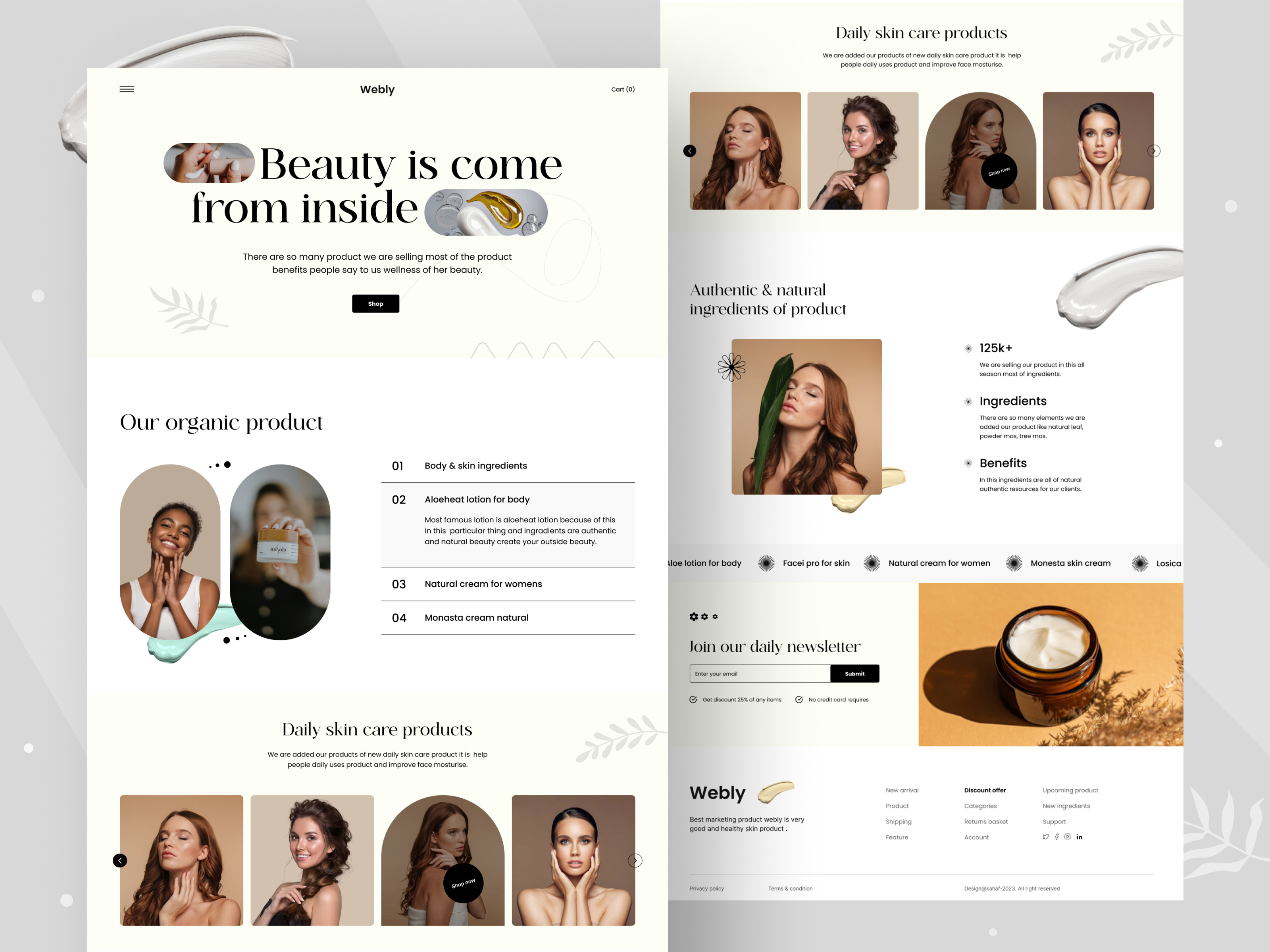 Example of Ecommerce Website Design (10 Pages)