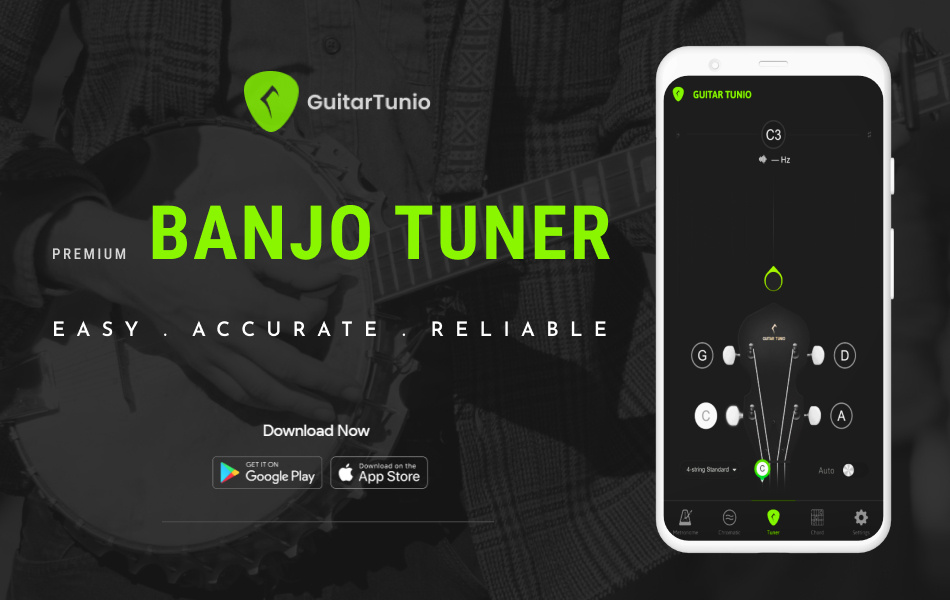 Download free Banjo tuner app for ios and android by Guitar Tunio on