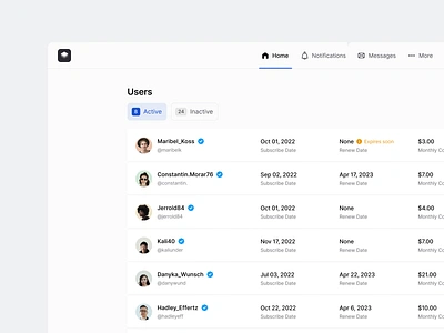 Stratis UI - User list cards clean dashboard design details interface list management minimal product project simple table ui ui design user users ux ux design web