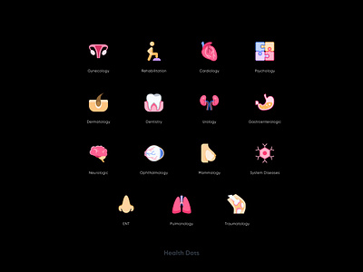 Medical category icons set anatomy app category components disease doctor free health healthcare healthdots icon iconography iconset illustration library medical set ui ux vector