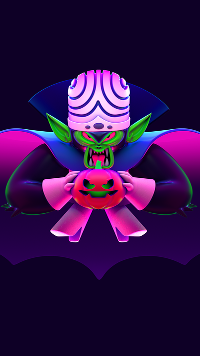 MOJO 3d c4d character halloween illustration mojo octane pumpkin render