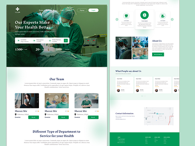 Medical Website Landing Page app app design branding design doctor appointement landing page doctor web design doctor web design ui graphic design illustration landing page logo medical website landing page product design ui ui design ui ux ux ux design vector web design