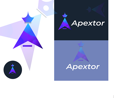 Apextor Gradient A Letter-Logo Design (Available for sale) 3d apextor a letter logo apextor gradient branding design gradient graphic design logo