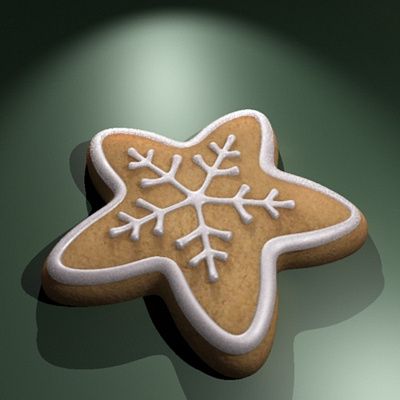 ginger bread cookie 3d cookie gingerbread render xmass