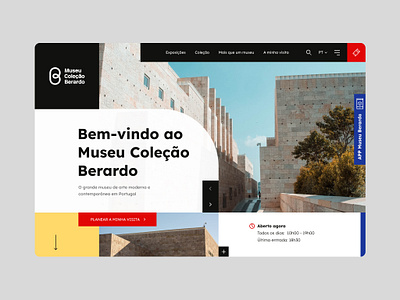 Museu Coleção Berardo | Website design typography ui ux vector