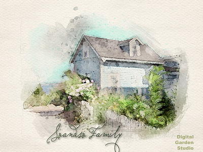 watercolor house painting watercolor painting