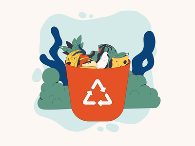 Illustration and animation for COOP supermarkets 2d animation branding compost cute design fruits illustration motion recycle supermarket vector