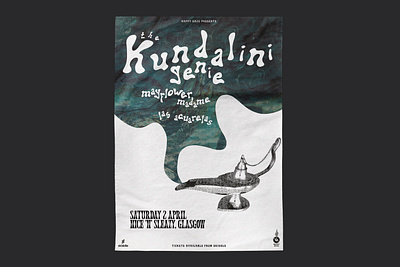 The kundalini Genie - Poster & Social Media Artwork. art bands design graphic design illustration music poster poster art