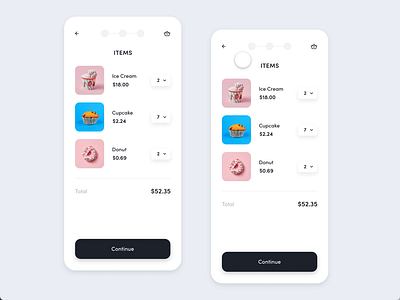 E-Commerce Checkout animation app design cart checkout delivery ecommerce fast food food and drink food ordering app interface ios mobile app payment progress meter prototype shop shopping steps ui ux