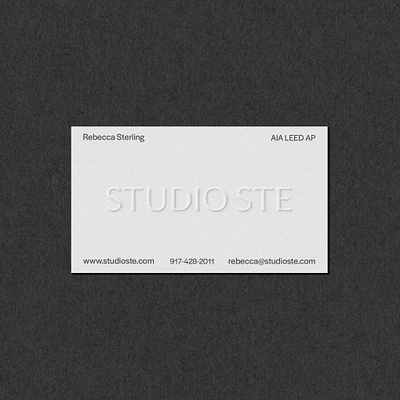 Studio STE brand identity branding business card clean design embossed illustrator logo design photoshop