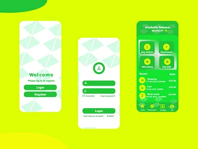 Bank MobileApp Design design graphic design illustration logo ui