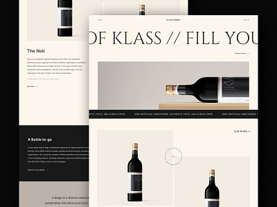 KLASS - Wine Company Landing Page design graphic design interface landing page ui uiux ux website