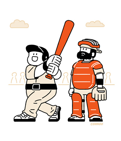 2023 Weekly Shinoo No.01 baseball cartoon design graphic design illustration sports